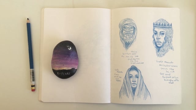 My Daily 10 Minute Sketchbook — A painted page